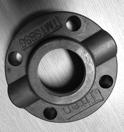 CCMS cast flange blank with a central bore and bolt-hole pattern